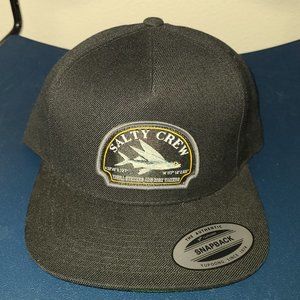 Used Salty Crew Green/Black Logo Snapback Hat